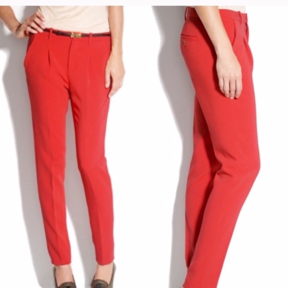 Madewell Tailored Trousers in Blood Orange - Picture 2 of 7